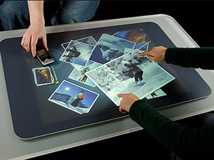 Project image for tabletop interaction