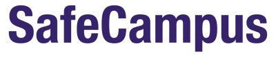 Purple text on white background reads "SafeCampus"