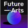 Purple and blue gradient orb on a dark purple background, with white sans serif text reading "Future Arts"