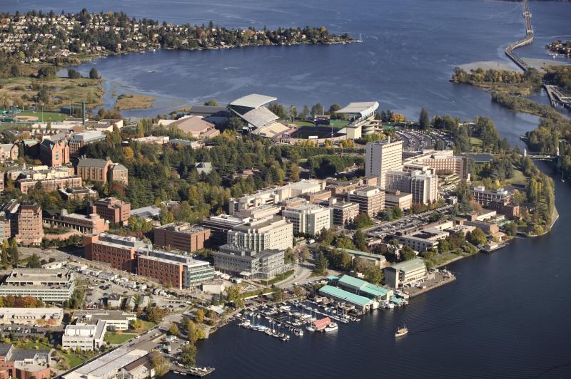 UW campus aerial photo