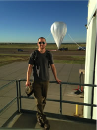 David Smith and a weather balloon