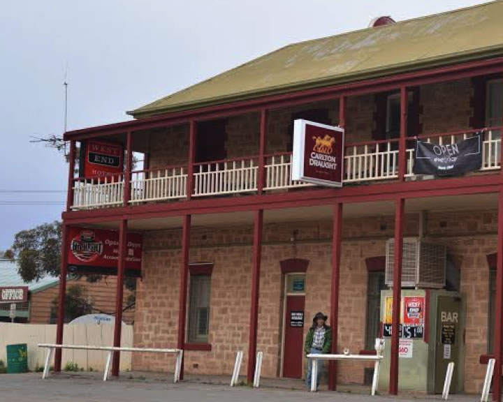 Roger Buick in an outback town