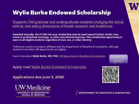 Wylie Burke Scholarship announcement flyer