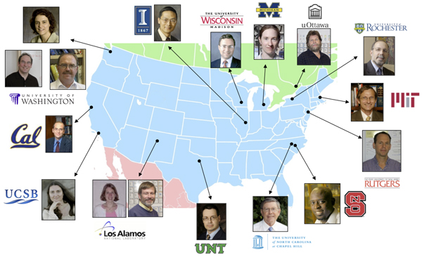 Map of CENTC Institutions and Faculty Investigators