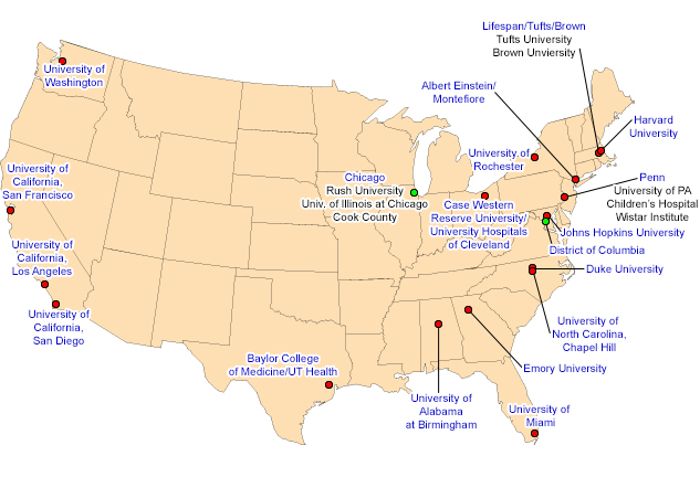 NIH CFAR map
