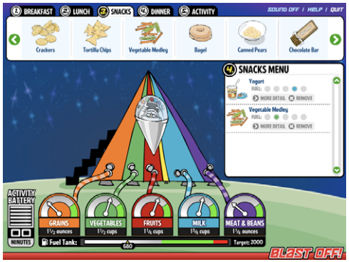 MyPyramid Blast Off game evaluated for study