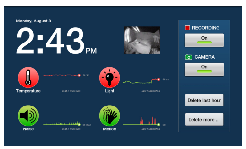 Screen shot of Lullaby main screen