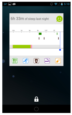 Lockscreen widget for logging sleep behaviors