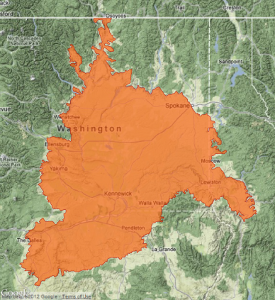 Columbia Plateau Case Study area map