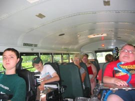 Picture of campers in the bus