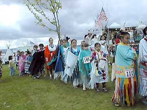 Native dance competition line