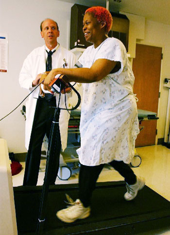 patient on treadmill