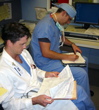 two surgery residents