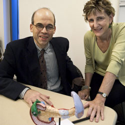Photo of Dr. Teresa Brentnall and Michael Halleran