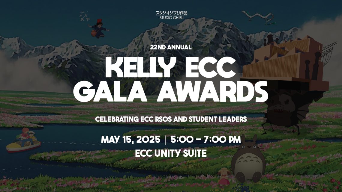 Marketing image for Kelly ECC Gala Award featuring Studio Ghibli inspired characters