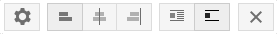 Screenshot of Google Sites embedded document formatting icons
