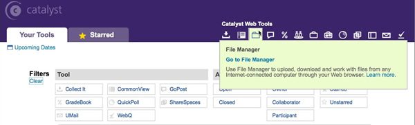 Screen shot of Catalyst welcom screen