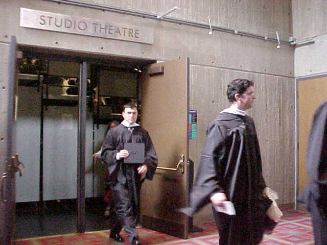 Heading for the auditorium