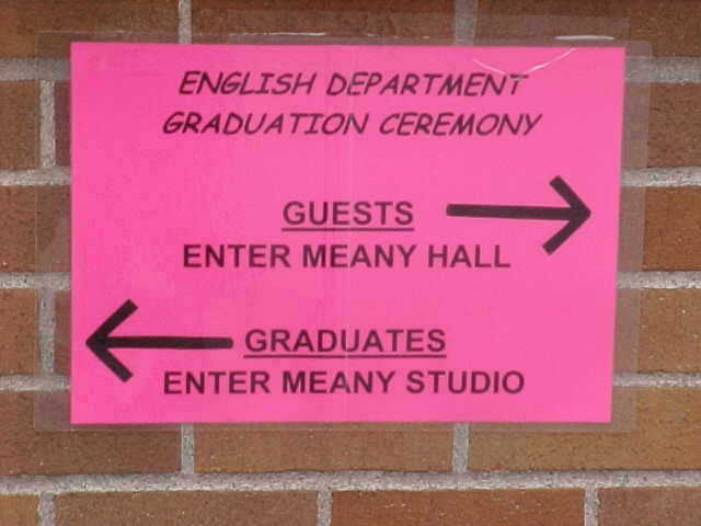 Sign giving directions