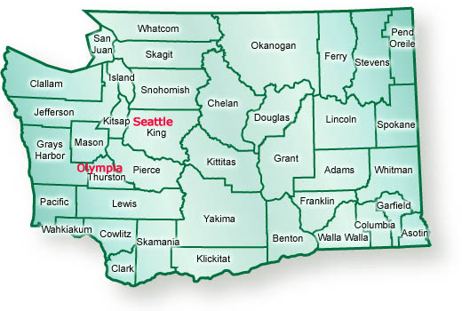 Map Of Washington State Counties. Washington Map