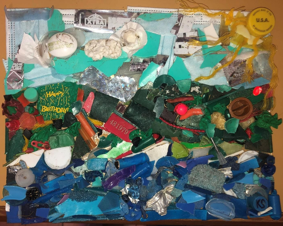Plastic from beaches