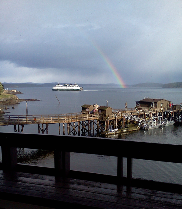Rainbow over Friday Harbor