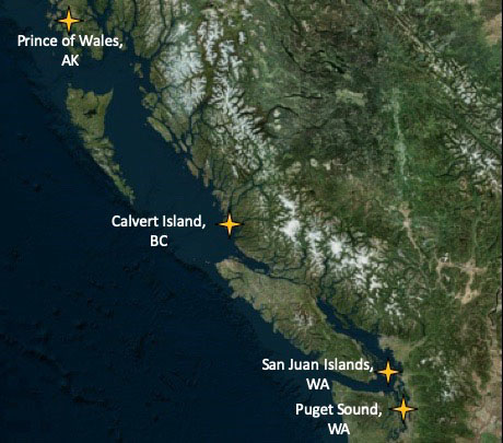 map of field sites