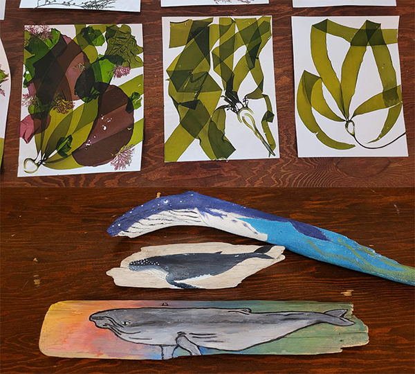 Algal pressings and whale paintings