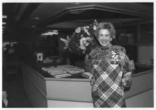 Elisabeth Carey Miller at the front desk in 1990 Elisabeth Carey Miller at the front desk in 1990