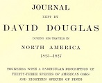 title page Journal kept by David Douglas