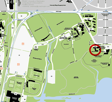 UW Campus Map, NE section