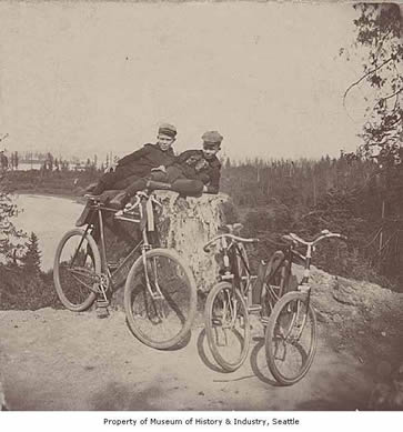 boys with bicycles above portage bay 1895 shs6349.jpg
