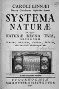 Frontispiece to Carolus Linnaeus' Systema Naturae