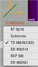 beam splitter settings