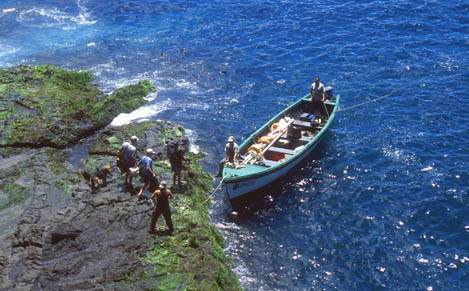 beginning of the work week, Isla Santa Clara, © Juan Fernandez Islands Conservancy, 2002
