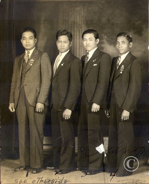 Union pioneers Virgil Duyungan, Tony Rodrigo, CB Mislang, Espiritu in 1933