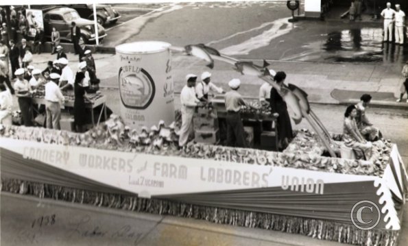 Local 7's float in the 1938 Labor Day parade