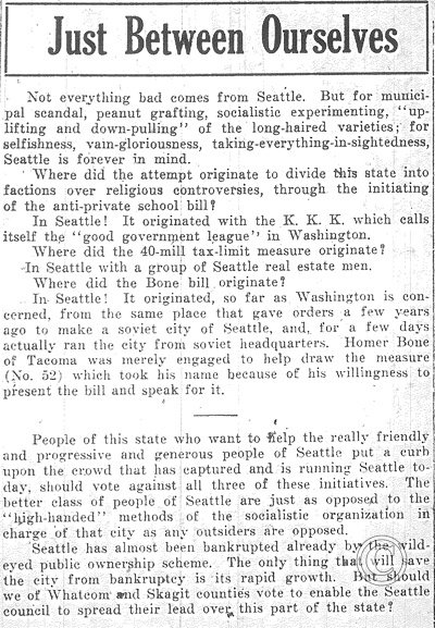 Bellingham Herald, Nov. 3, 1924, p. 1