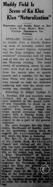 Catholic Northwest Progress, Spokane, Oct. 10, 1924, p.1