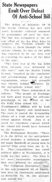 Catholic Northwest Progress, Nov. 14, 1924,  p1
