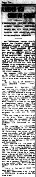 Colfax Gazette, Nov. 24, 1922, p. 4 