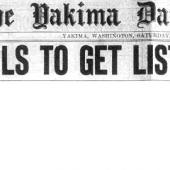 Yakima Daily Republic, Feb. 13, 1926, p. 1 