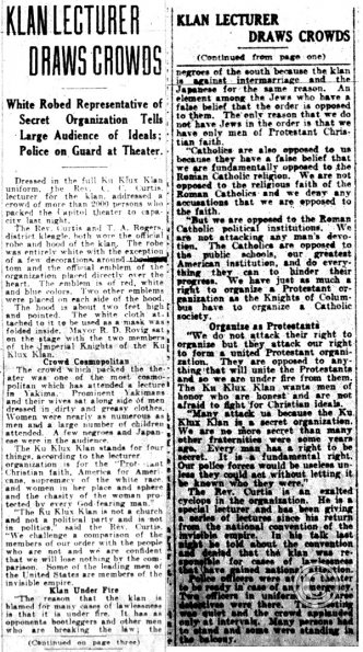 Yakima Morning Herald, March 23, 1923, pp. 1-3