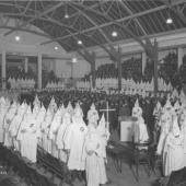 KKK gathering at the Crystal Pool in downtown Seattle, March 23, 1923. Photo: Washington State Historical Society