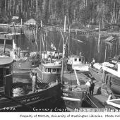 Fishing boats in harbor, Kasaan, 1912