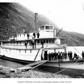 Steamboat GLEANER_ with passengers and crew_ at Windy Arm_ Tagish Lake_ Yukon Territory_ n_d_ 