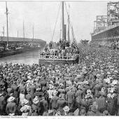 Steamer EXCELCIOR leaving San Francisco for the Klondike_ July 28_ 1897 