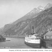 Steamship DOLPHIN at dock in Skagway_ ca_ 1912 