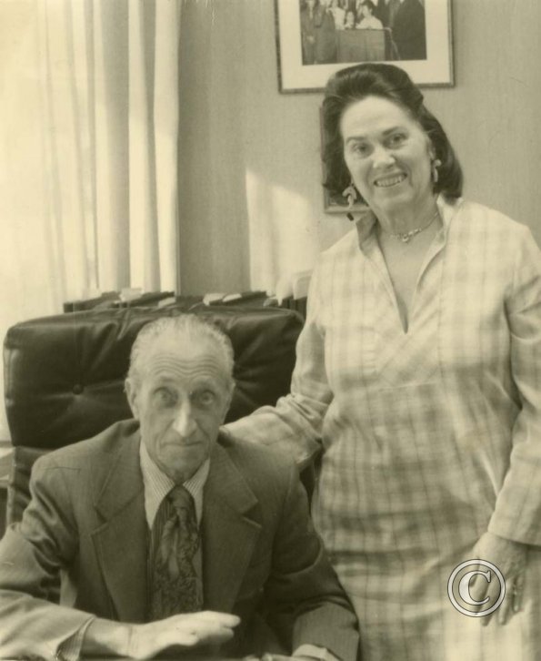 Harry Bridges with Jean Gundlach in Office