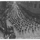 Longshoremen march in 1940 Labor Day Parade Seattle (MOHAI PI23358)
